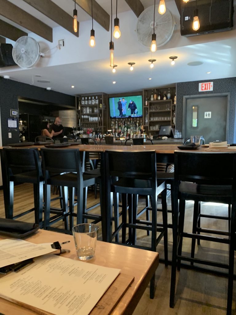 New TV installation in existing bar area
